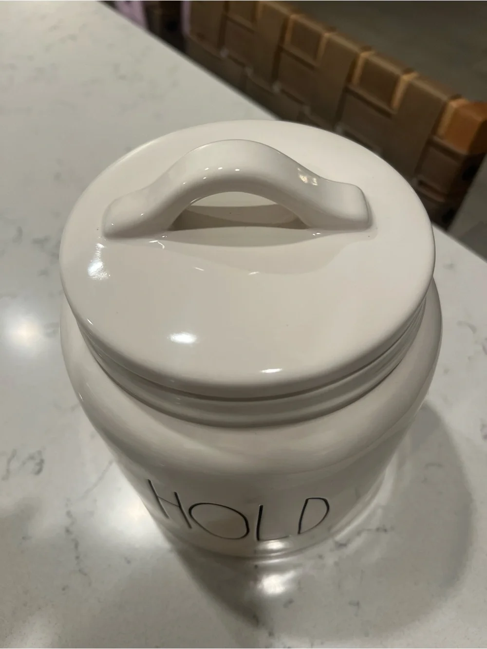 NWT Rae Dunn Ceramic Hold Canister